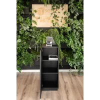Peana armario de roble chapado negra