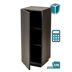 Peana armario de roble chapado negra