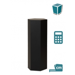 Hexágono, negro, a medida