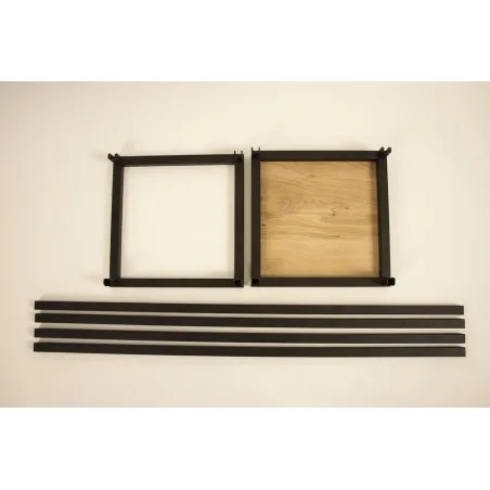 Peana de acero industrial desmontable negra
