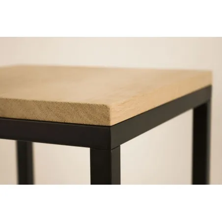 Peana de acero industrial desmontable negra